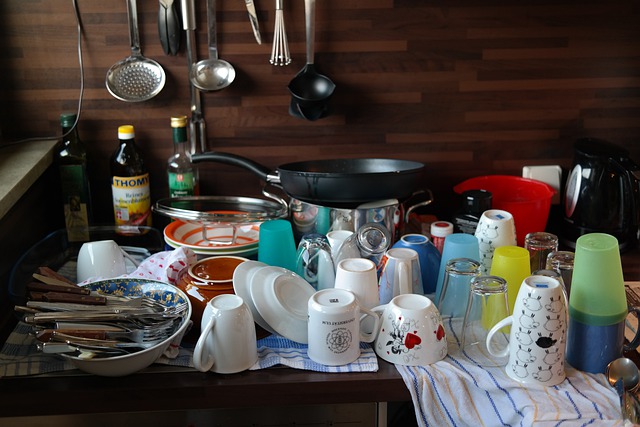 A couple sharing household chores together